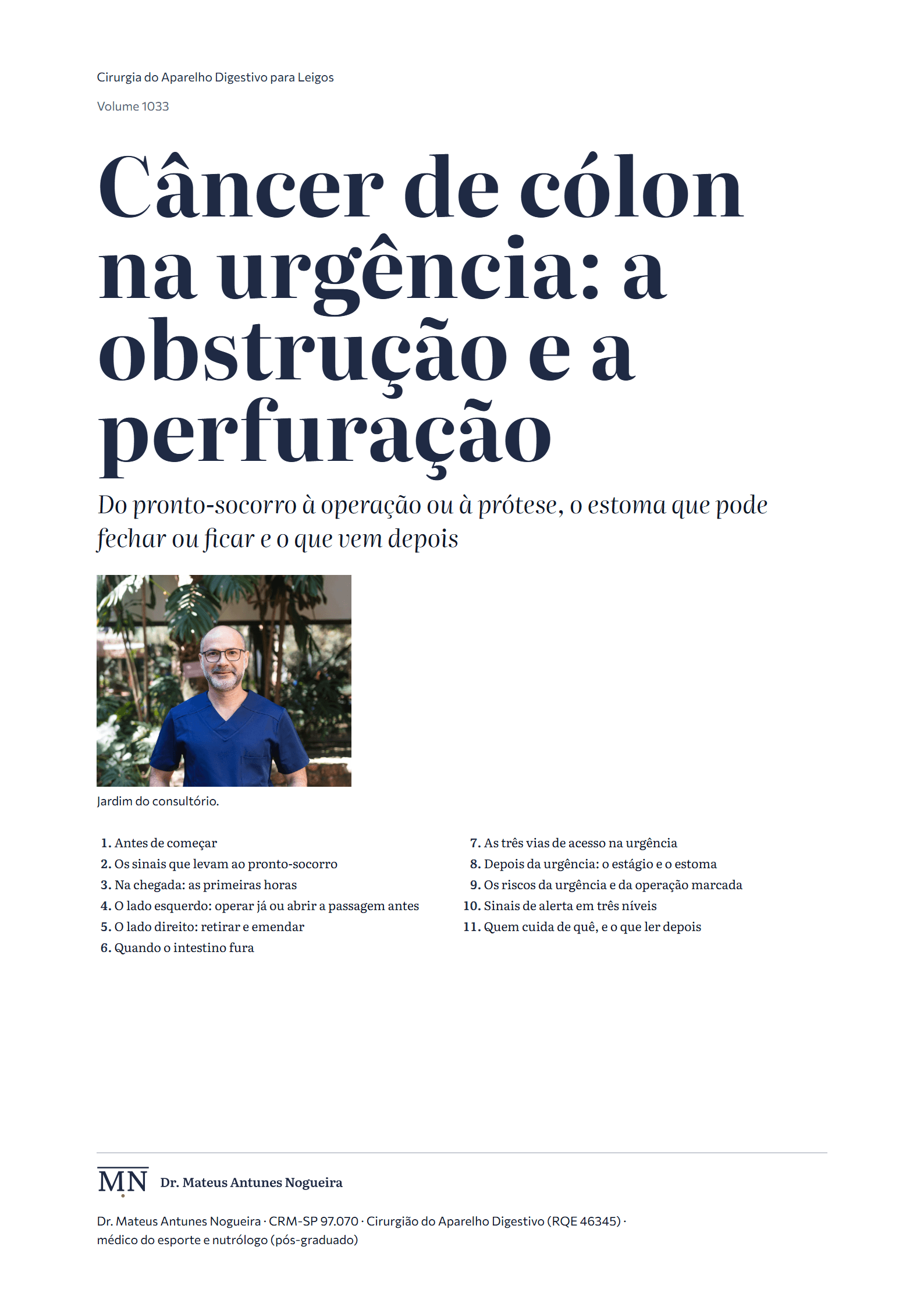 Capa do livro Câncer de cólon na urgência: a obstrução e a perfuração