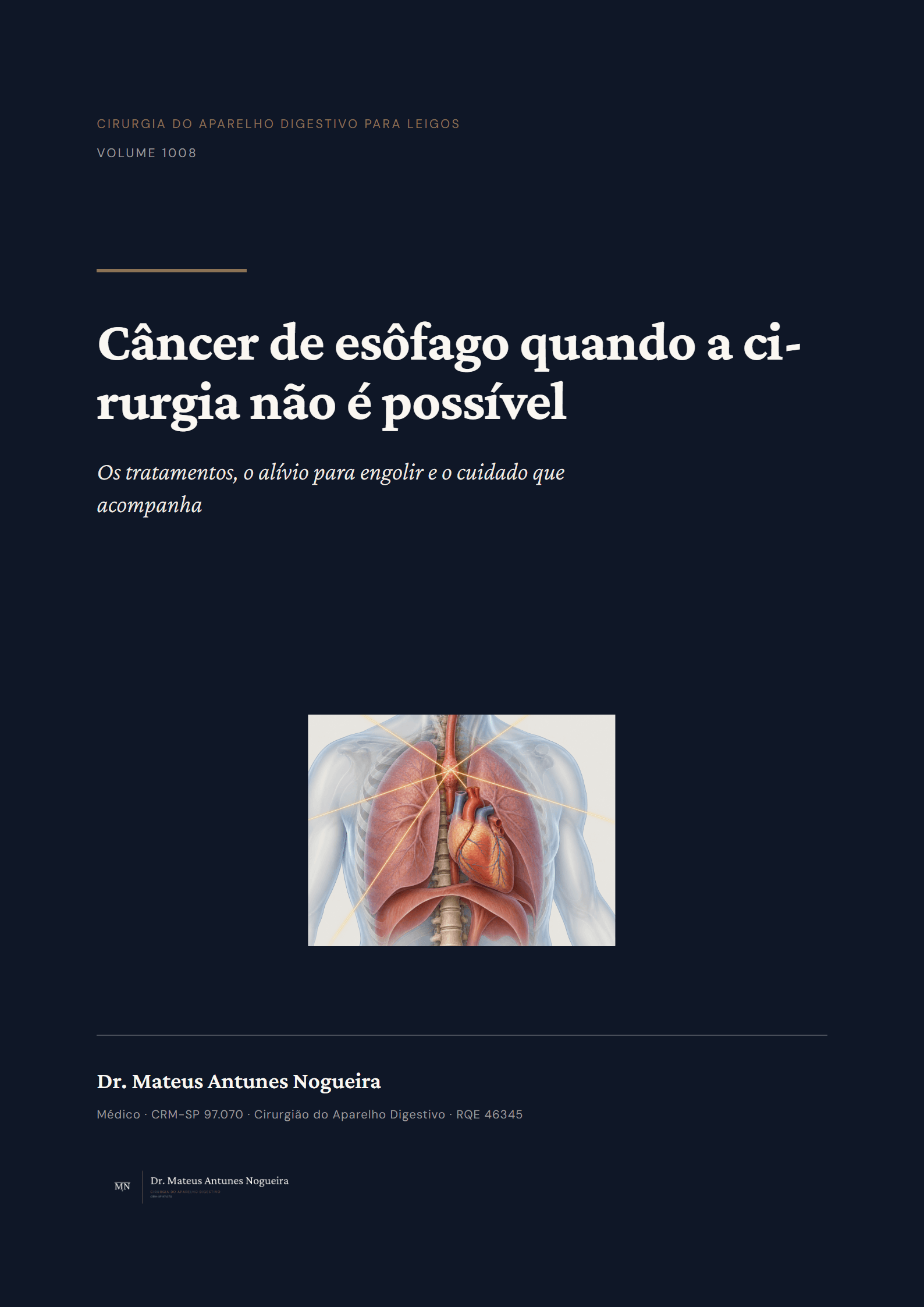 Capa do livro Câncer de esôfago quando a cirurgia não é possível
