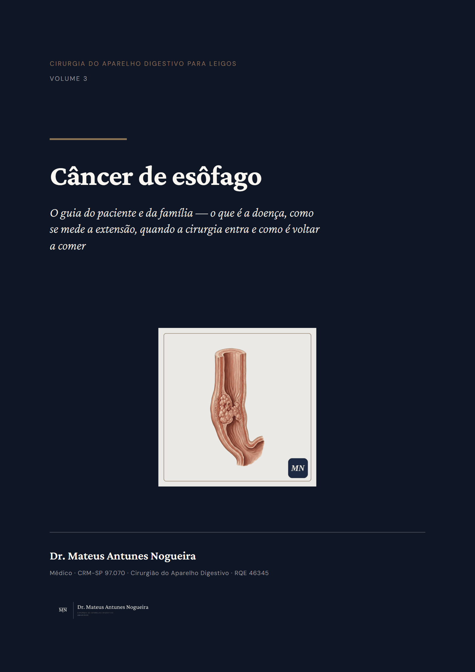 Capa do livro Câncer de esôfago