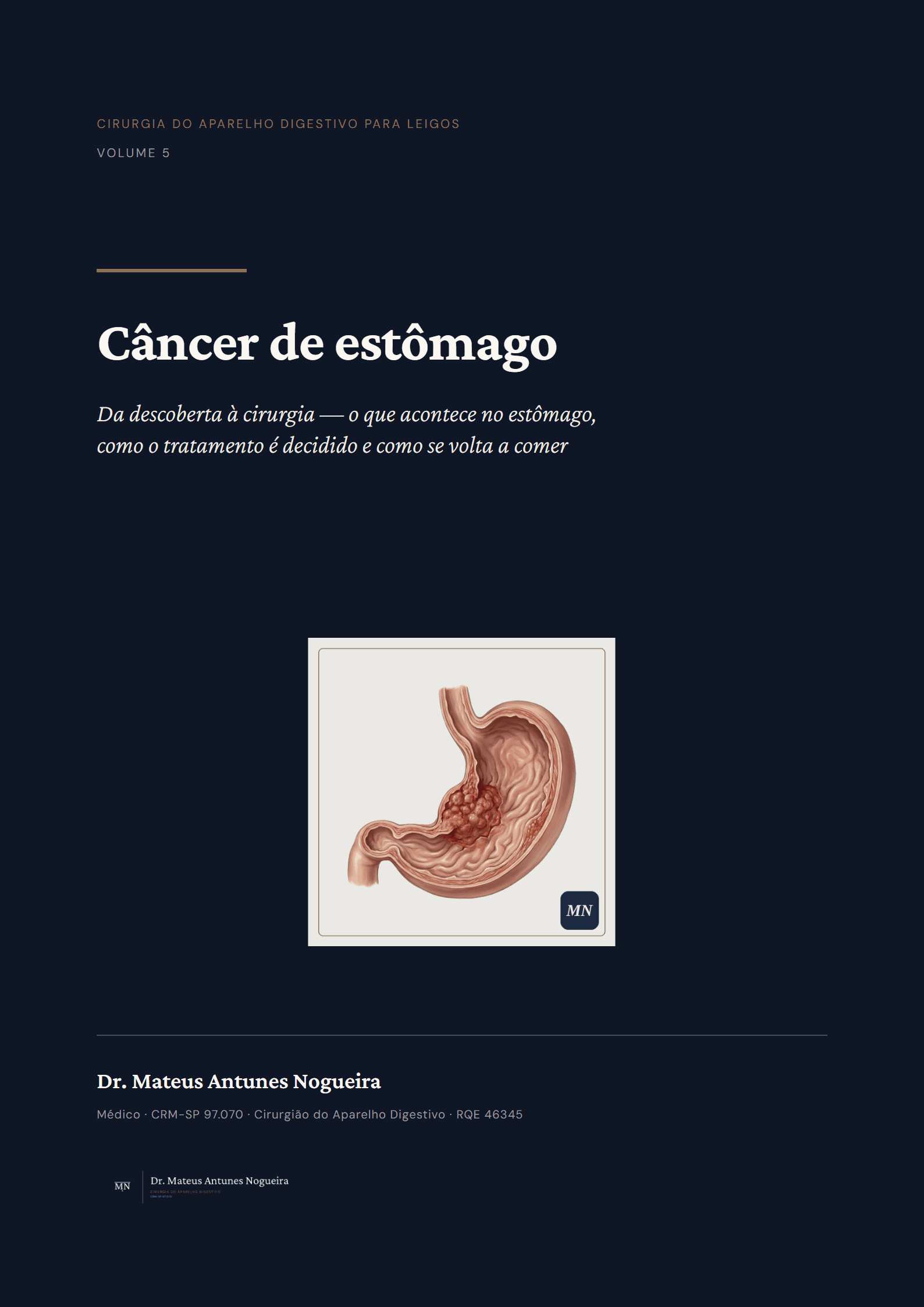 Capa do livro Câncer de estômago