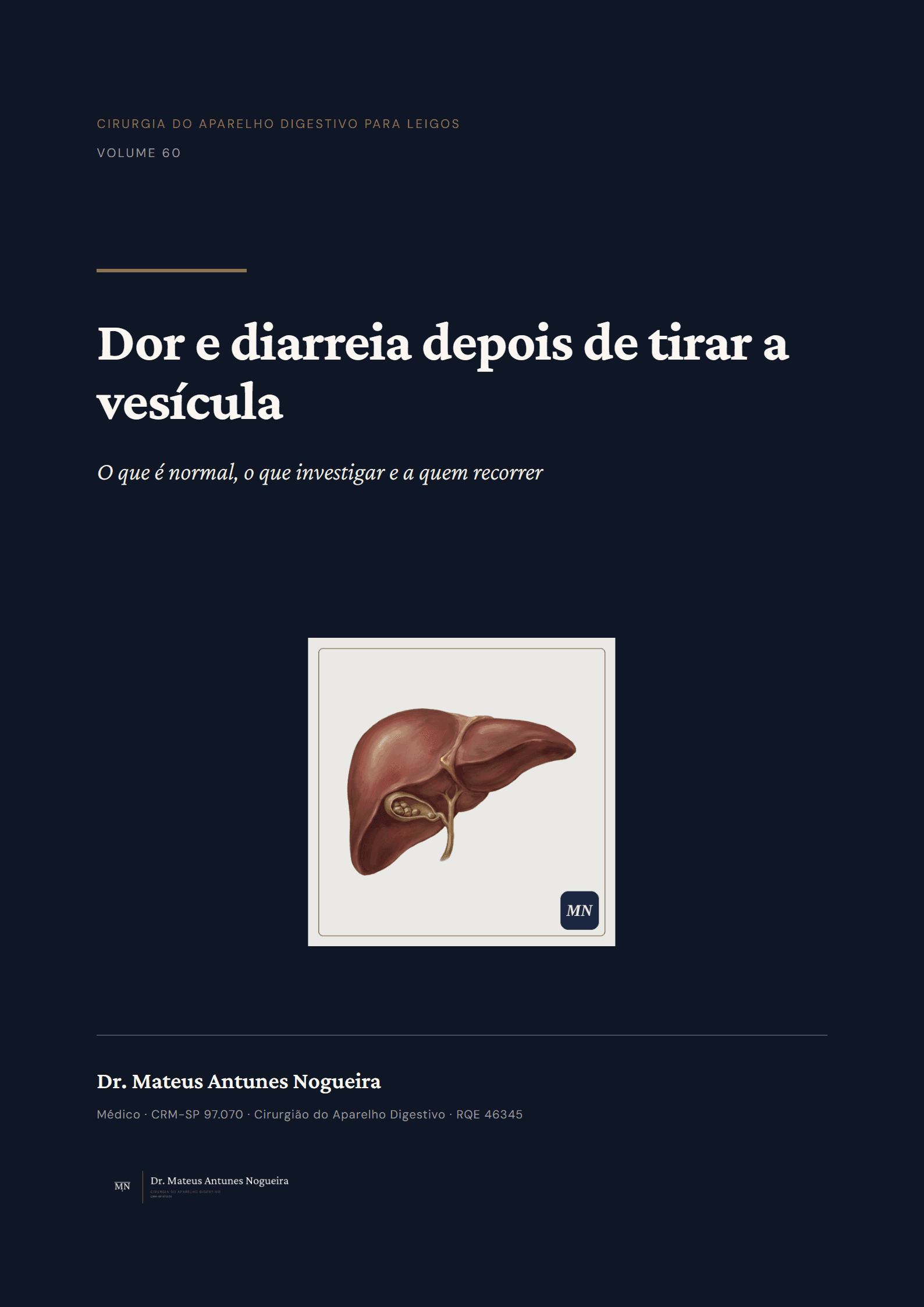 Capa do livro Depois de tirar a vesícula