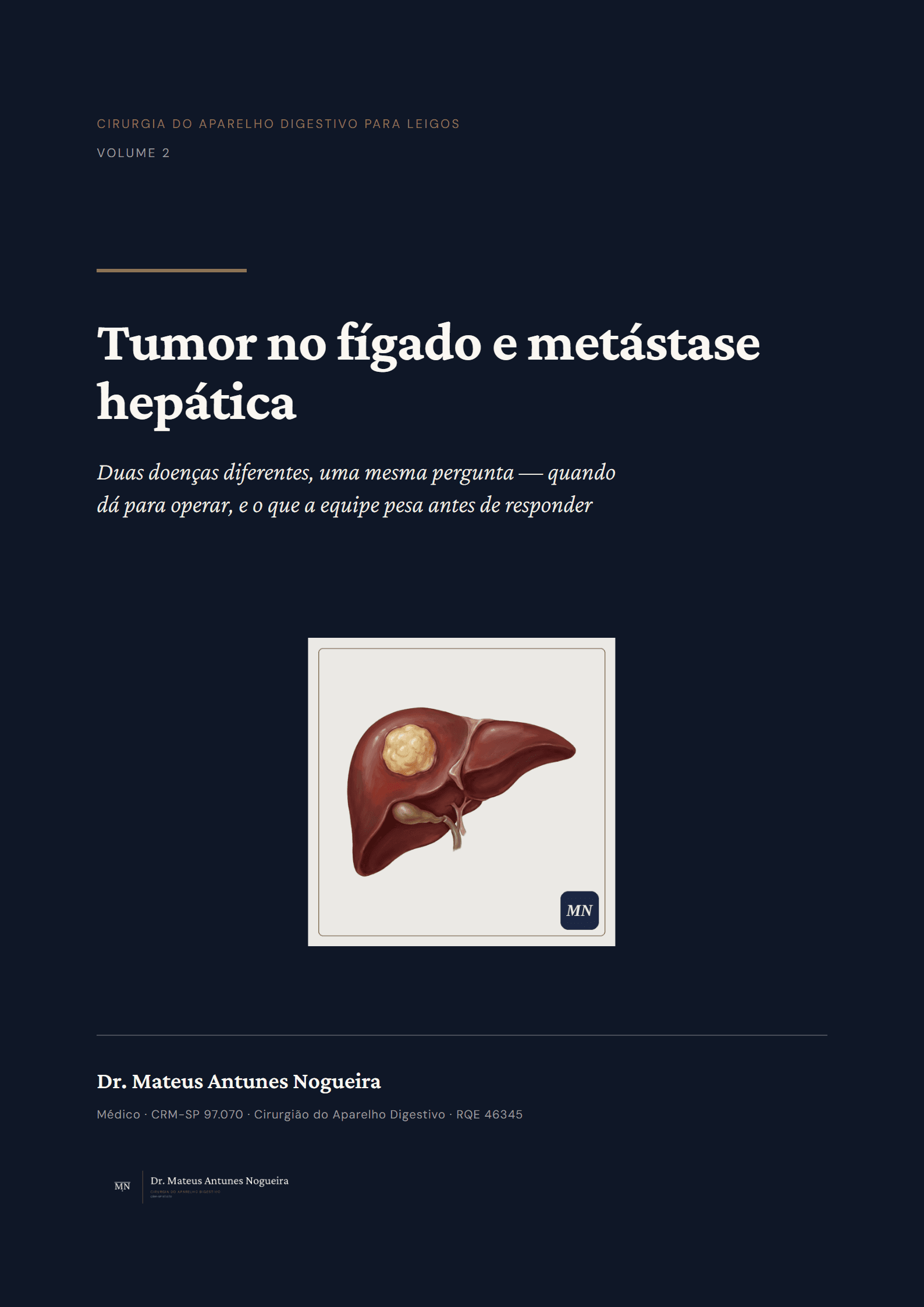 Capa do livro Tumor no fígado e metástase hepática