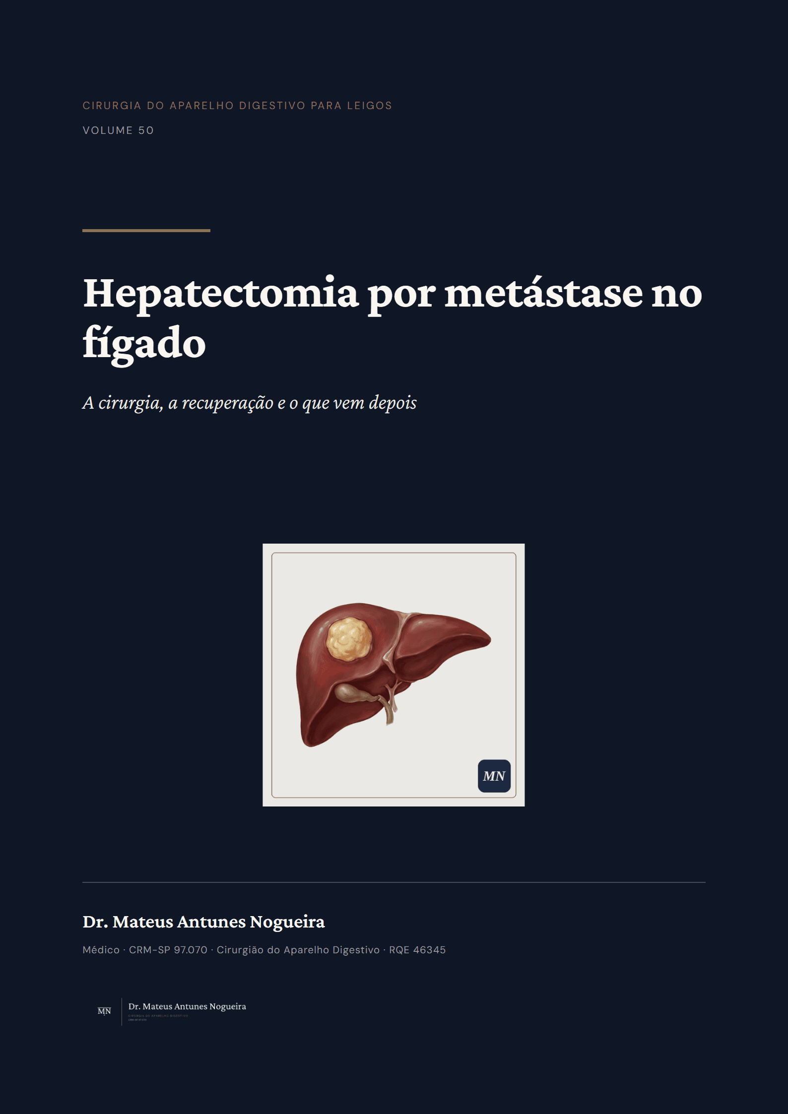 Capa do livro Hepatectomia por metástase no fígado