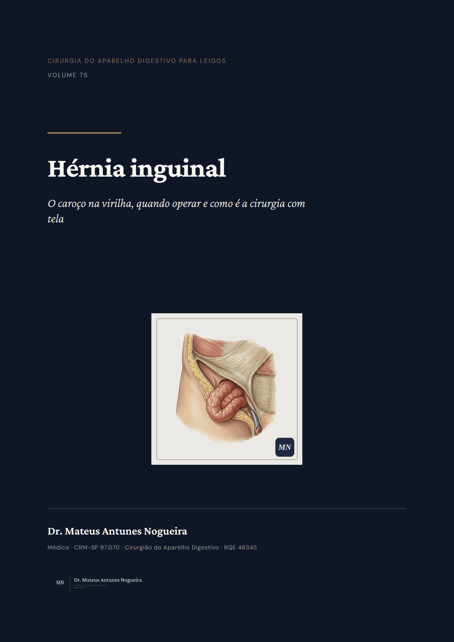 Capa do livro Hérnia inguinal
