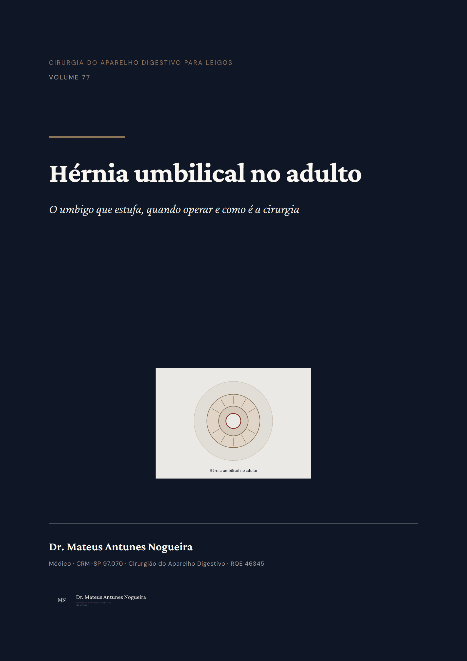 Capa do livro Hérnia umbilical no adulto