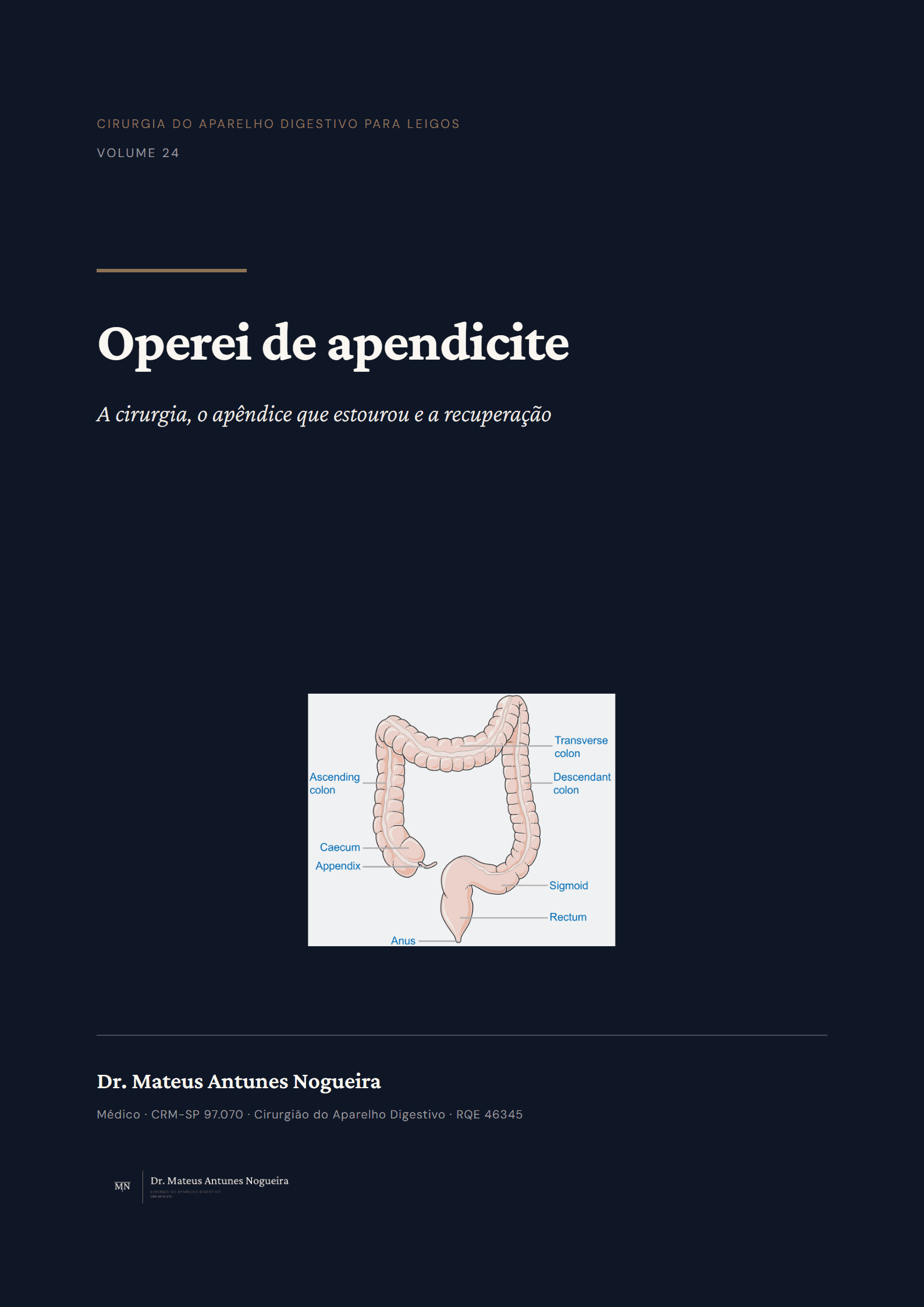 Capa do livro Operei de apendicite
