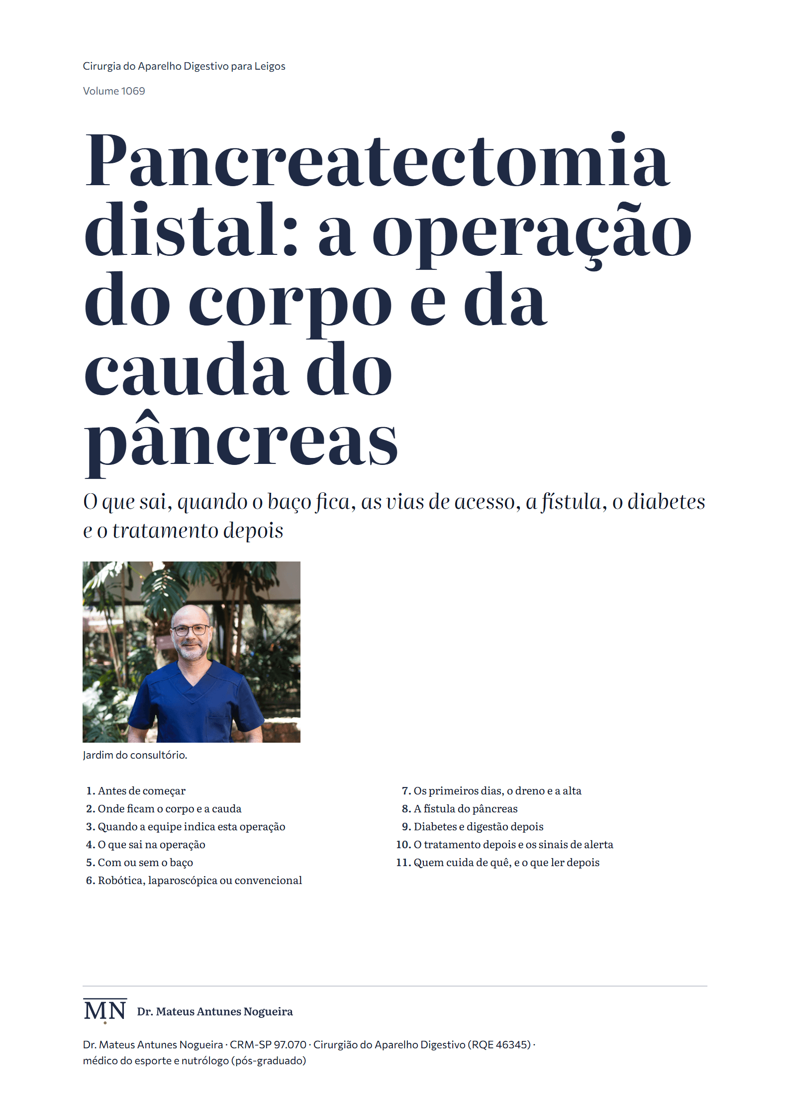 Capa do livro Pancreatectomia distal: a operação do corpo e da cauda do pâncreas