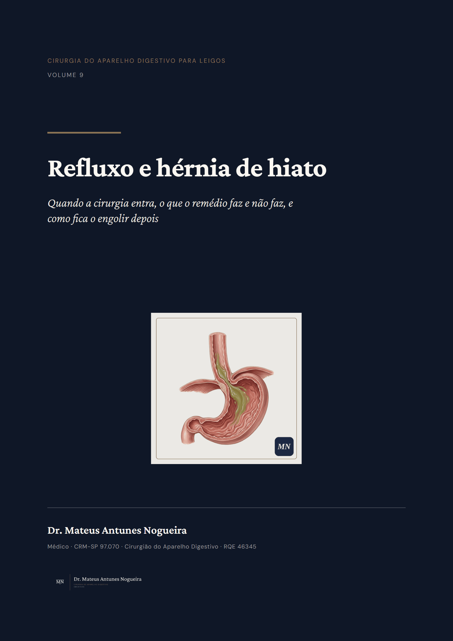 Capa do livro Refluxo e hérnia de hiato