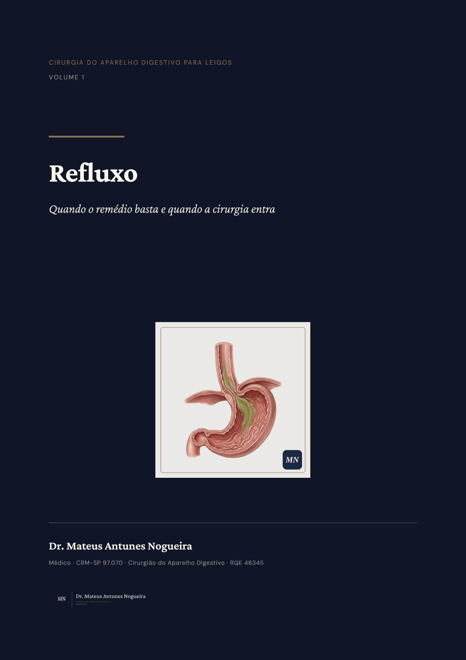 Capa do livro Refluxo