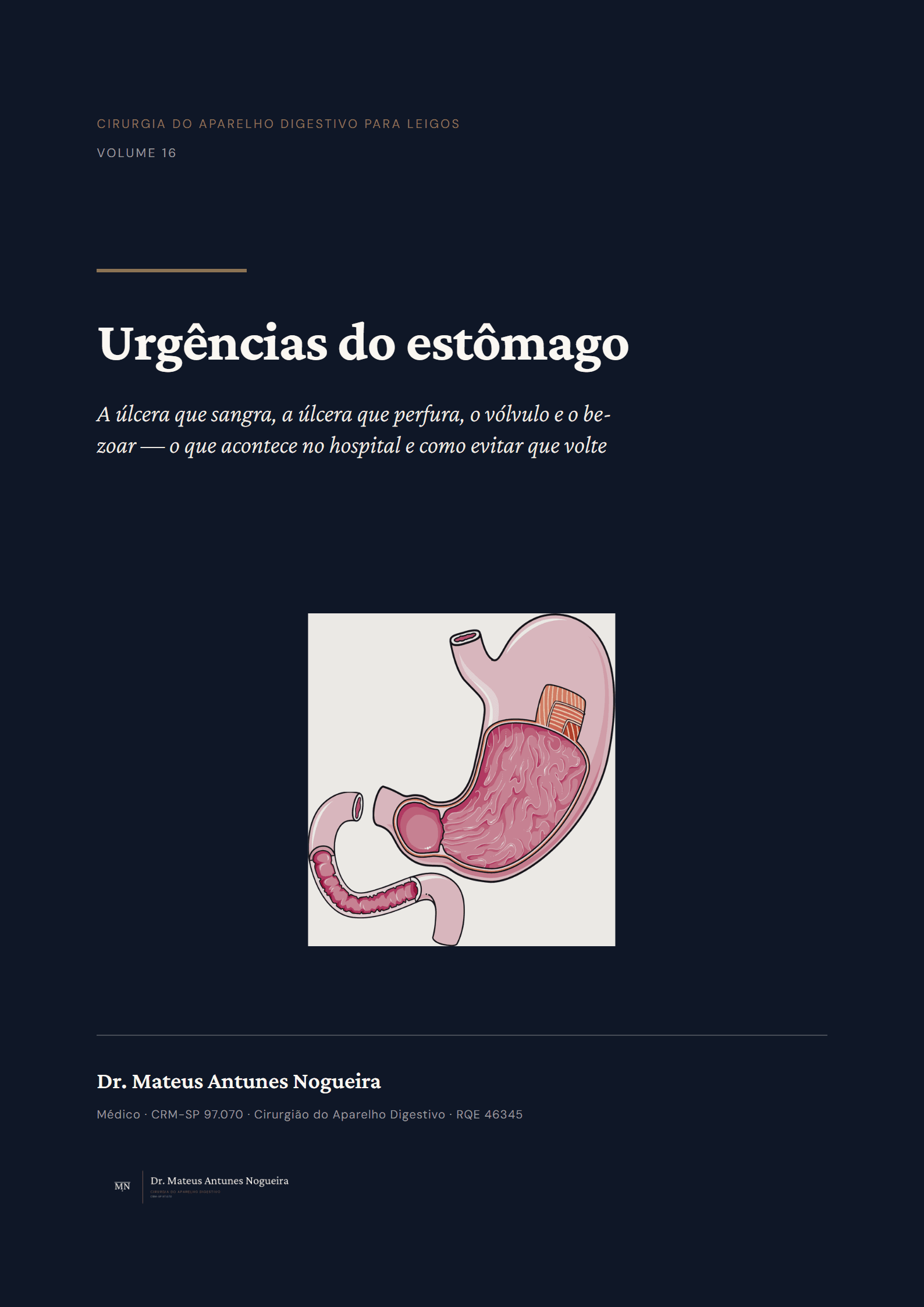 Capa do livro Urgências do estômago
